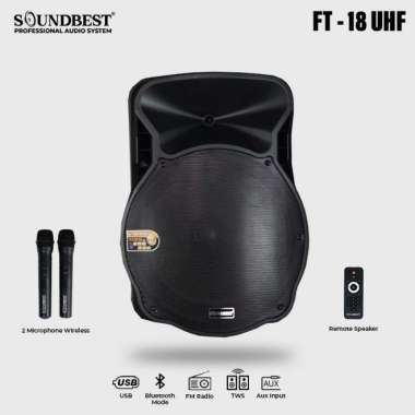 Speaker Aktif Portable 18 inch Soundbest FT 18 UHF Bluetooth USB