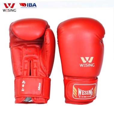 Sarung tinju boxing glove synthetic leather Wesing red 12 Oz
