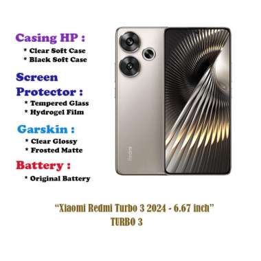 Xiaomi Redmi Turbo 3 2024 - 6.67 inch - Case - Screen Protector - Battery - Dll Hydrogel