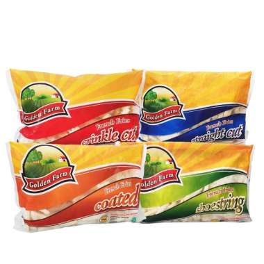 Golden Farm French Fries AllVariant|Golden Farm Kentang Goreng Beku Shoestring 500gr COATED 1KG