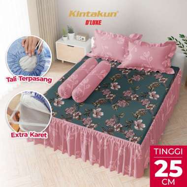 Kintakun DLUXE Sprei Set Rumbai Tinggi 25cm SAFIRA 160x200 / 180x200 Seprai Queen King Aesthetic B2 