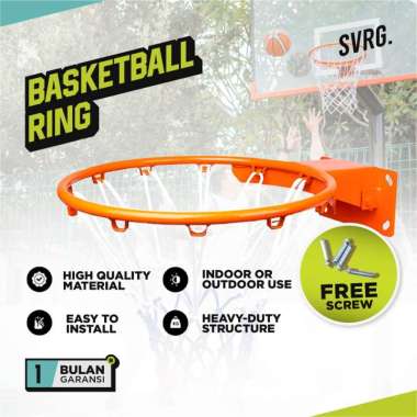 Ring Basketball Single Bahan Besi Tempel Dinding Per Double