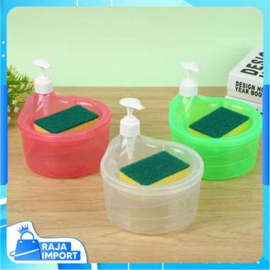 Raja Import H6079 Tempat Sabun Cair / Tempat Sabun Cuci Piring / Bentuk Bulat Soap Pump Dispenser / 