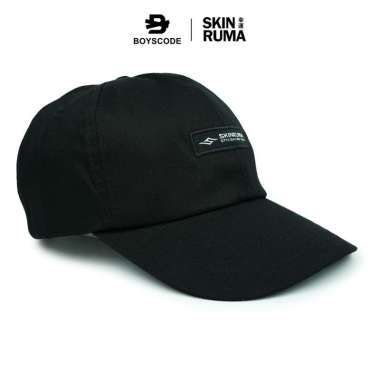 BOYSCODE Topi Baseball Polo Cap Basic Distro Pria Wanita Skinruma Stylish and Cool Hitam