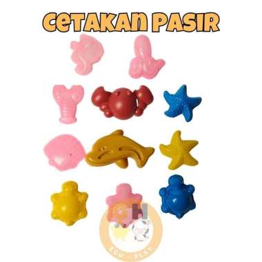 Mainan Edukasi Anak Cetakan Pasir Kinetik Motif Lucu Magic Sand Montessori Cetakan Mix