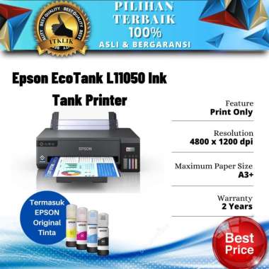 Printer EPSON L11050 L-11050 L 11050 Pengganti Epson L1300 L-1300 Print Only A3+ Resmi