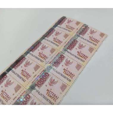 Materai Tempel 10000 / Meterai 10000 Asli