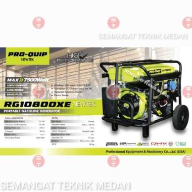 RG10800XE GENSET GENERATOR ELECTRIC STATER TEMBAGA 7500 WATT PROQUIP