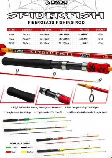 JORAN PANCING DAIDO SPIDER FISH FIBER SOLID 120 135 150 150CM