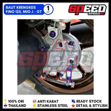 Baut Krengkes Fino Mio M3 Mio S Mio J Baut Probolt Thailand Stainless Steel King Nut GOLD