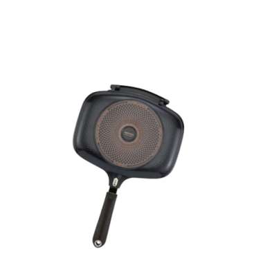 Happycall Synchro Double Pan IH Jumbo 30cm Grill Pan Anti lengket