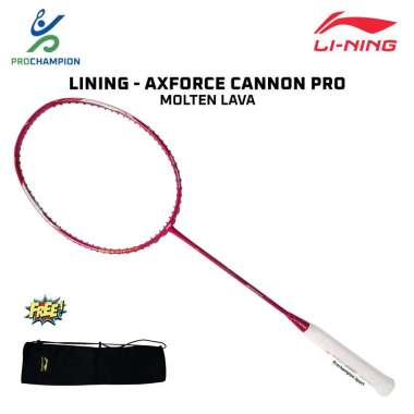 New ! Raket Badminton Lining Axforce Cannon Pro Ax Force Cannon Molten Lava 5UG6