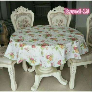 Taplak meja Bulat Round table Bunga no 13