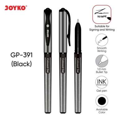 Ballpoint Joyko Colossal Gel [GP-391/1 Pack/12 Pcs] / Alat Tulis / Ballpoint Tinta Jel / Pulpen Pena