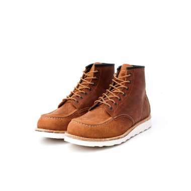 Supervice - - Boots - Sepatu Boots Moc Toe Kulit Asli 40 BROWN