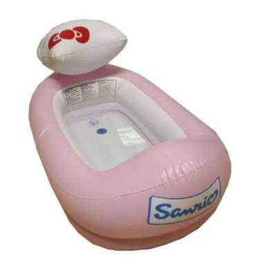 Inflatable Safety Tub Bak Mandi Anak Bayi Pink