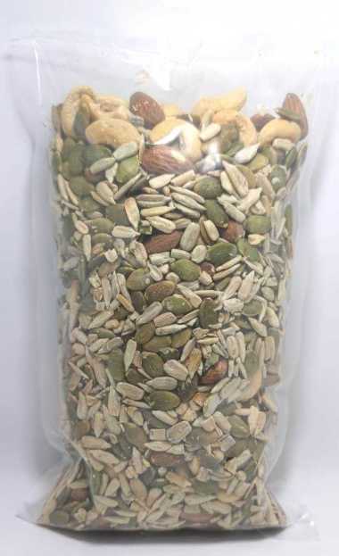 500gr Kuartet Nabati Roasted MIX Almond - Mede - Pumpkin Seeds - Sunflower Seeds Oven - Matang Rasa 