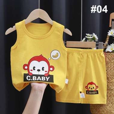 AliMaMa - SET SINGLET ANAK - Setelan Baju Bayi Lengan Pendek Laki - Laki Perempuan Kaos Kaus Medan #