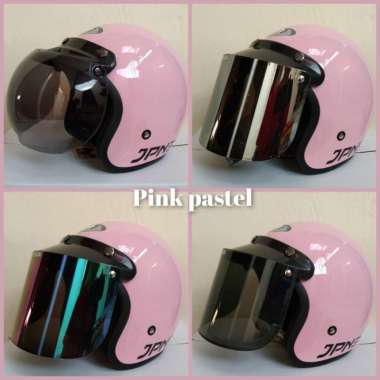 helm retro bogo jpn arc ori 100% (pink pastel) M BATOK HELM SAJA