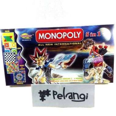 Monoli 5 in 1 Board Game Vintage Family Game Mainan Keluarga Seru Yugioh/Bakugan