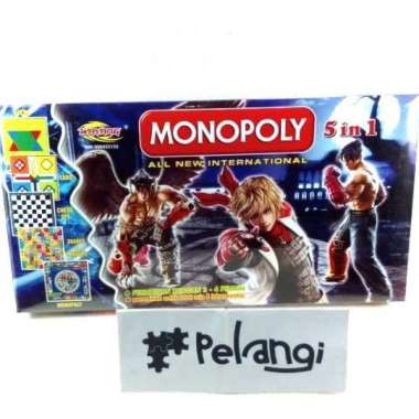 Monoli 5 in 1 Board Game Vintage Family Game Mainan Keluarga Seru Tekken/FF