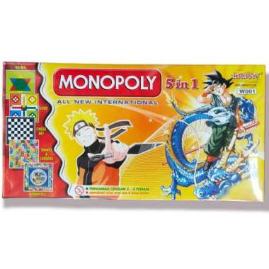 Monoli 5 in 1 Board Game Vintage Family Game Mainan Keluarga Seru Dragon Ball