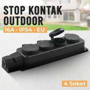TANXIS Stop Kontak Outdoor Terminal Anti Air IP54 16A 250V EU T36 T Colokan Listrik Staker Gepeng Se