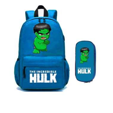 TAS SEKOLAH ANAK-ANAK TER RANSEL ANAK TK&SD ANAK LAKI-LAKI/TAS SEKOLAH MOTIF HULK BIRU