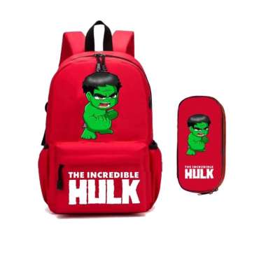 TAS SEKOLAH ANAK-ANAK TER RANSEL ANAK TK&SD ANAK LAKI-LAKI/TAS SEKOLAH MOTIF HULK MERAH