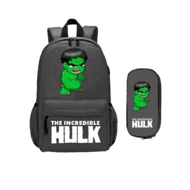 TAS SEKOLAH ANAK-ANAK TER RANSEL ANAK TK&SD ANAK LAKI-LAKI/TAS SEKOLAH MOTIF HULK HITAM