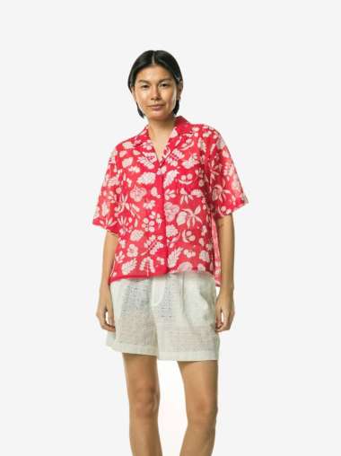 Sejauh Mata Memandang Baju Padma Flora Merah Positif L