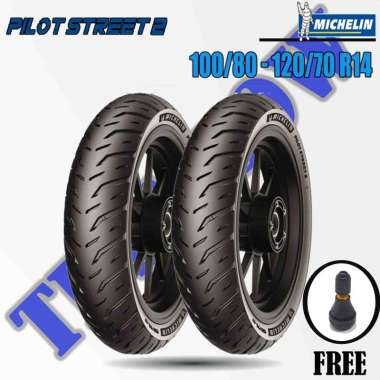 Paket Ban Motor HONDA PCX // MICHELIN PILOT STREET 2 100/80 - 120/70 Ring 14 Tubeless