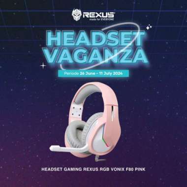 rexus headset gaming vonix f80 Putih