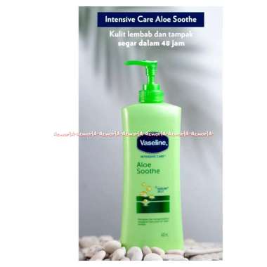 Vaseline 400ml Intensive Aloe Soothie Vaselin Jelly Dropet Hand body Vaseline Hijau Handboy Faseline