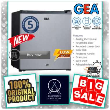 KULKAS MINI BAR GEA GMB-50 / GMB50 / GMB 50 PORTABLE RAK BESI 48L KULKAS MINI GEA LOW WATT KULKAS ON
