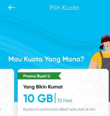 KARTU PERDANA BY.U jaringan TELKOMSELL kuota 3 gb
