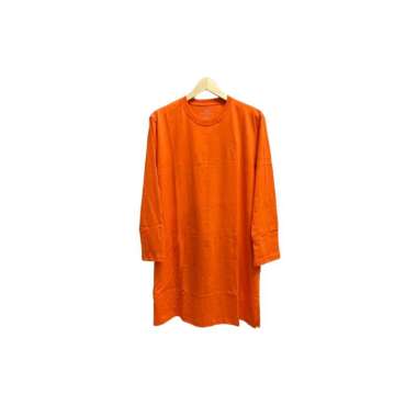 Starwear - Kaos Tunik Polos Cotton Combed Biowash 24s Side Slit XS Orange