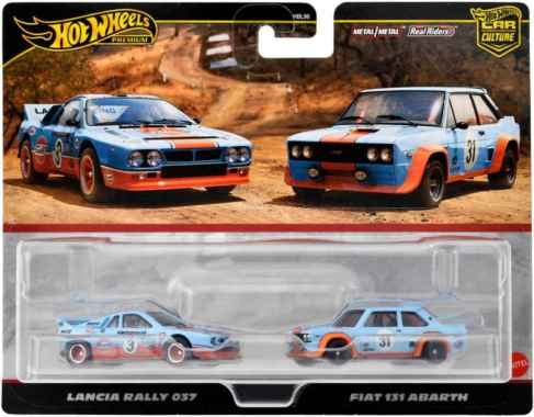 Hot Wheels Premium Car Culture 2-Pack Lancia Rally 037 / Fiat 131 Abarth HBL96 HRR81