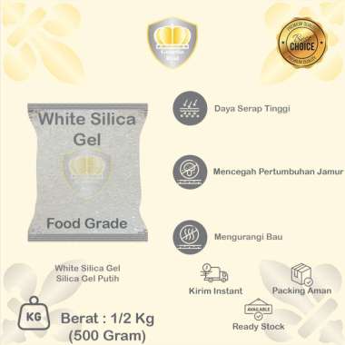 White Silica Gel 1/2 Kg(500 Gram)/ Silika Gel Putih 1/2 Kg(500 Gram)/ Silica Gel Import/ Silica Gel 