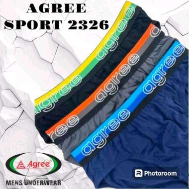 Celana Dalam Agree Sport 2326 - CD AGREE Karet Luar isi 3Pcs - CD Pria dewasa Kualitas Premium - Pak