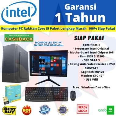 Komputer Rakitan Komputer PC Rakitan Core i5 Paket Murah Siap Pakai 8GB/ 512GB SPC SM-19HD