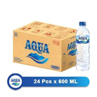 Aqua botol 600ml per 1 dus