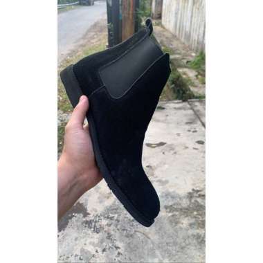 MIVASO Sepatu Boots Kulit Asli - Vigos Chelsea V2 Suede Black 42