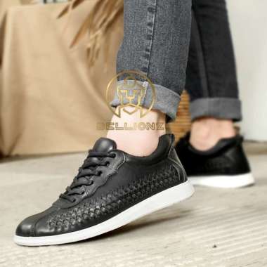 MIVASO x GNDLF Sepatu Casual Pria Kulit Pu Kasual Sneakers Cokelat Pria Cowok Cibaduyut Men Lokal Or