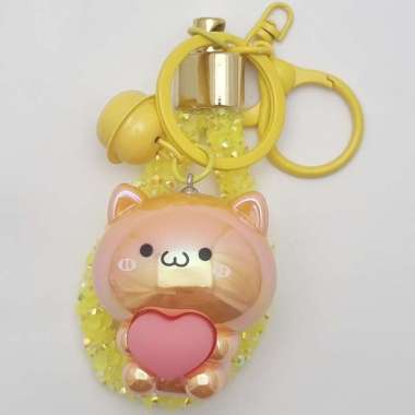 Gantungan Kunci Tas Boneka Strap Kristal - Gantungan Kunci Aesthetic Beruang Glossy / Gantungan Kunc