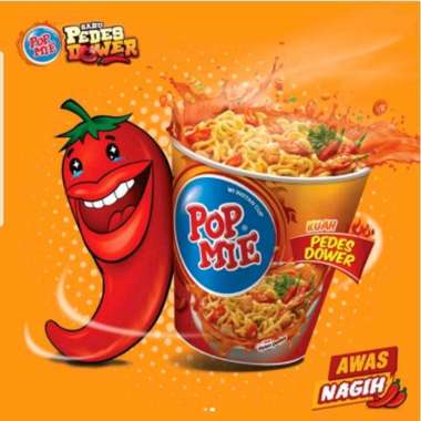 Pop Mie Kuah Pedes Dower Rasa Ayam Pedas Mie Instan