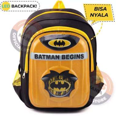 RTM - TAS RANSEL ANAK LED KARAKTER SUPERHERO - UKURAN SD BATMAN - KUNING
