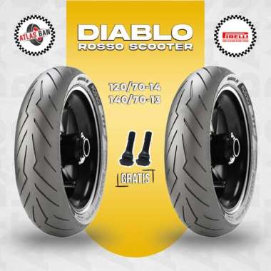 Paket Ban Tubles Motor HONDA ADV PIRELLI DIABLO ROSSO SCOOTER 120/70 Ring 14 - 140/70 Ring 13