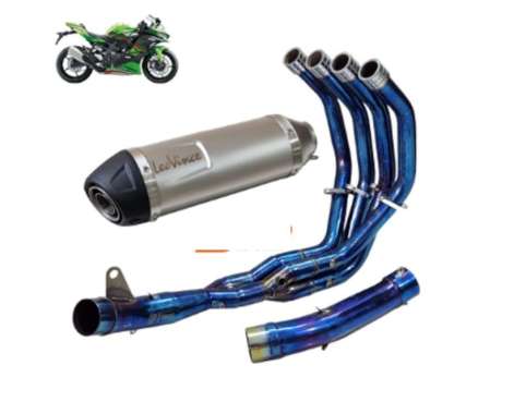 Knalpot leovince lvone mini zx25r zx25rr zx4rr underbelly full mount original header blue