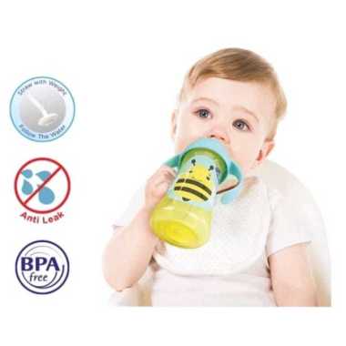 Baby Safe Bottle Weighted Straw WN10 - Baby Safe Botol Minum anak / baby safe botol 250ml GREEEN BEE